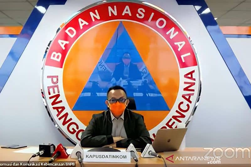 Tangkapan layar Pelaksana Tugas Kepala Pusat Data, Informasi, dan Komunikasi Kebencanaan Badan Nasional Penanggulangan Bencana (BNPB) Abdul Muhari.