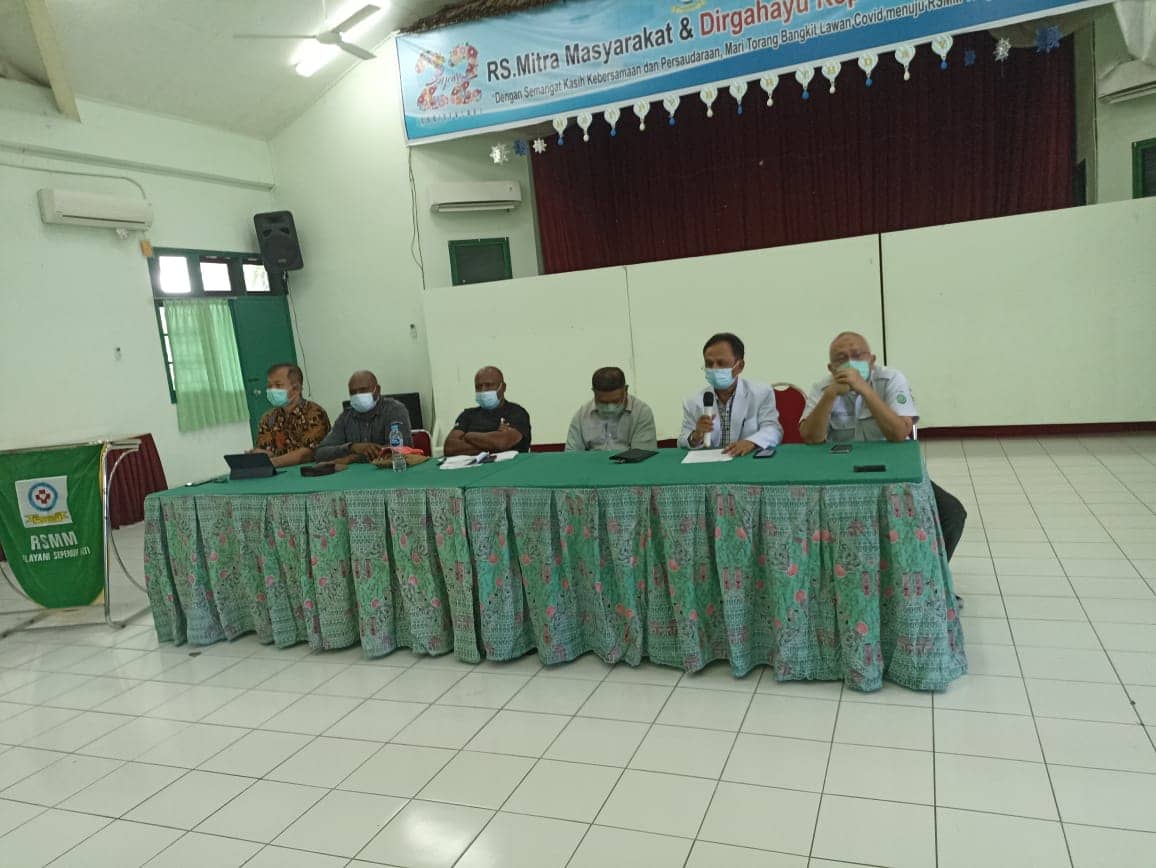 Acara konferensi pers Managemen RSMM.