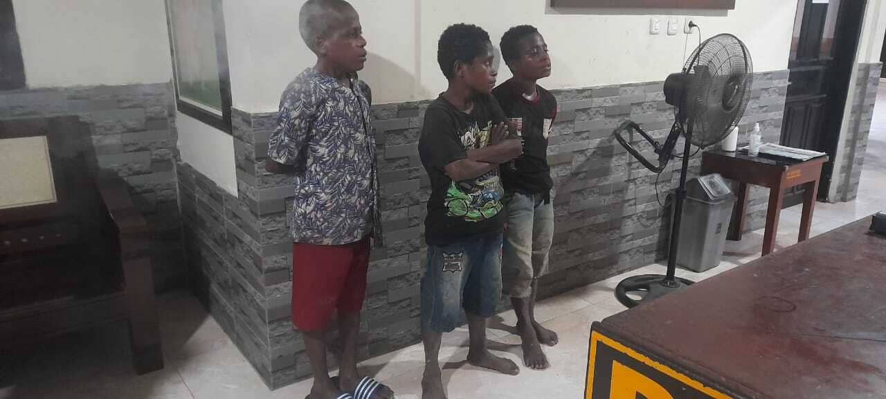 Tiga anak yang diamankan polisi