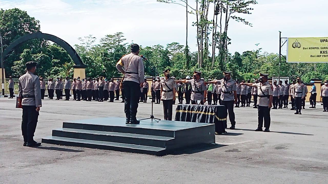 Acara sertijab perwira Polres Mimika