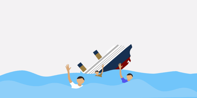 Ilustrasi Kapal Tenggelam