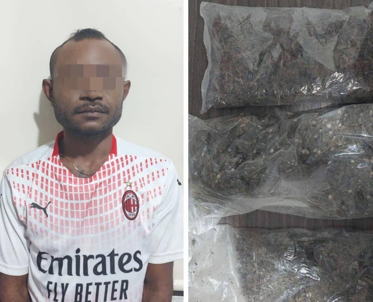 Pelaku dan barang bukti yang diamankan