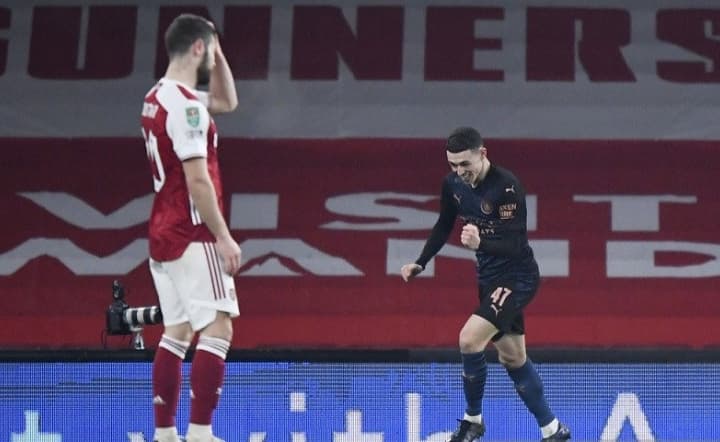 Ilustrasi berita OLAHRAGA: Manchester City Melenggang ke Semifinal Piala Liga Lewati Arsenal
