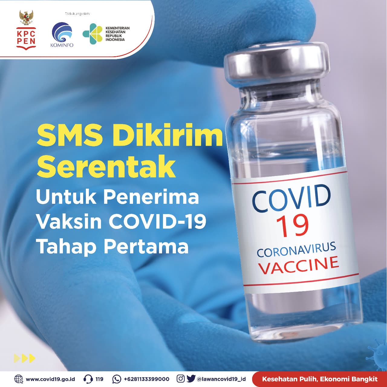 Ilustrasi berita KESEHATAN: SMS Vaksinasi Covid-19 Dikirimkan Ke Kelompok Prioritas