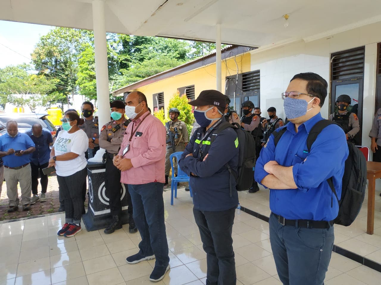 Perwakilan Freeport saat bertemu para pendemo