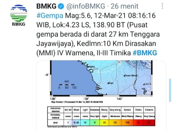 Lokasi gempa