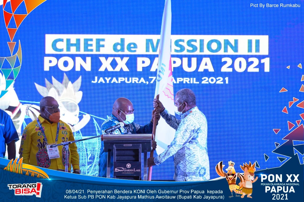 Penyerahan Pataka PON Papua XX 2021