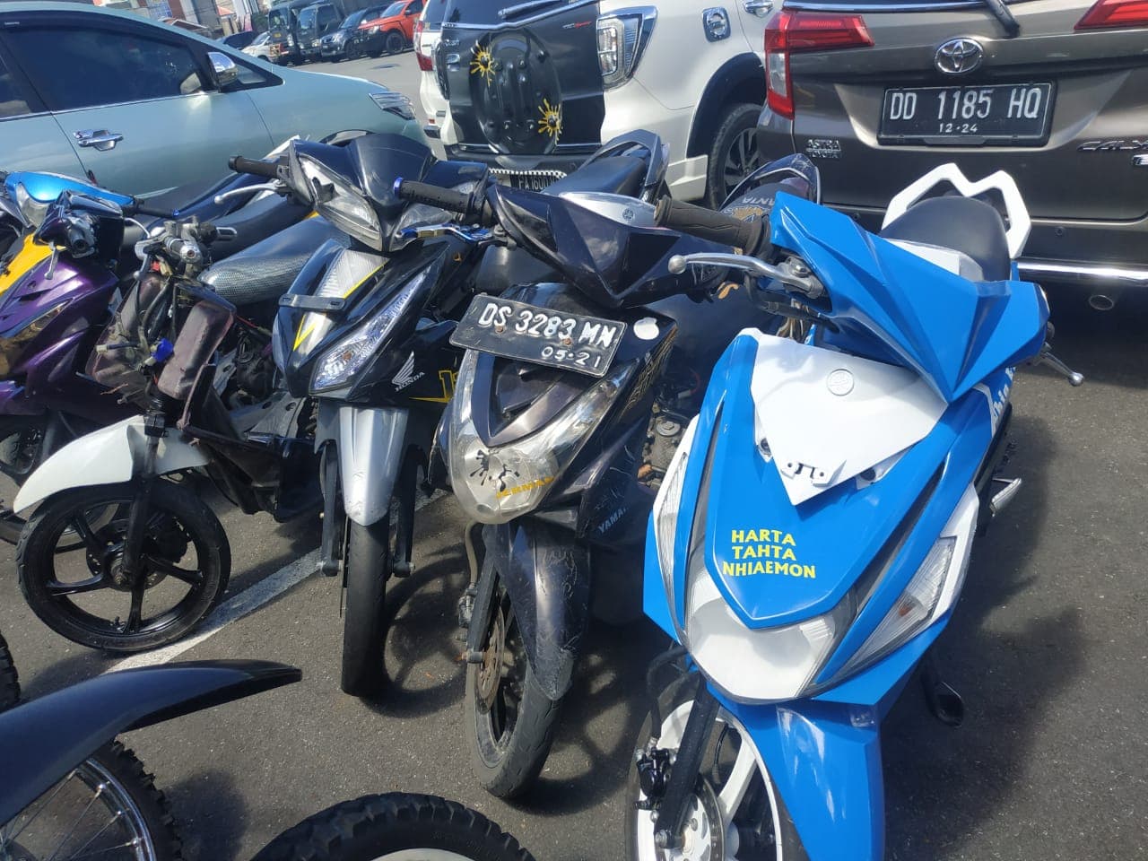 Sepeda motor yang diamankan ke Polres Mimika
