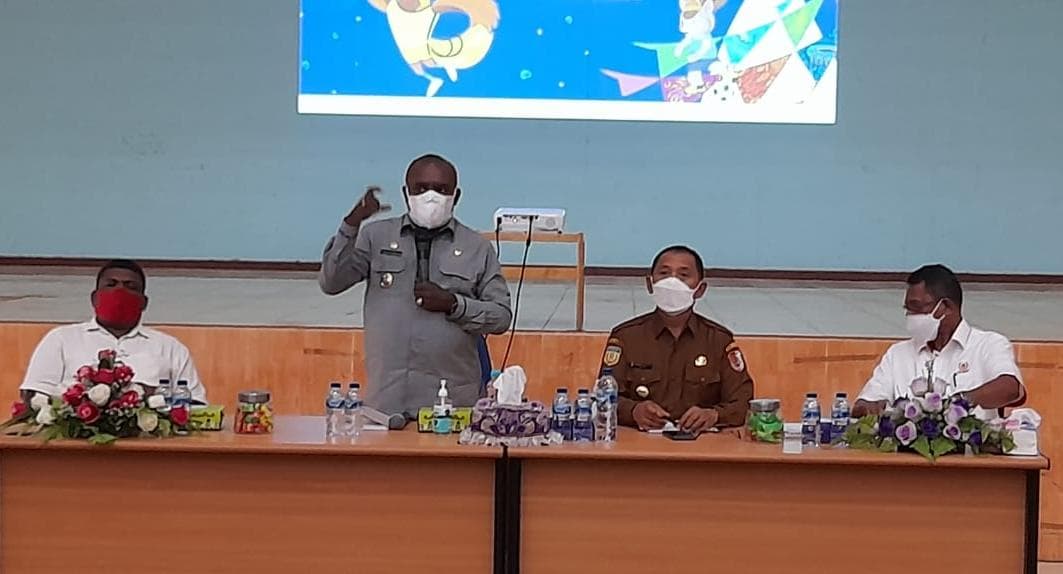 Bupati Merauke Saat Beri Arahan