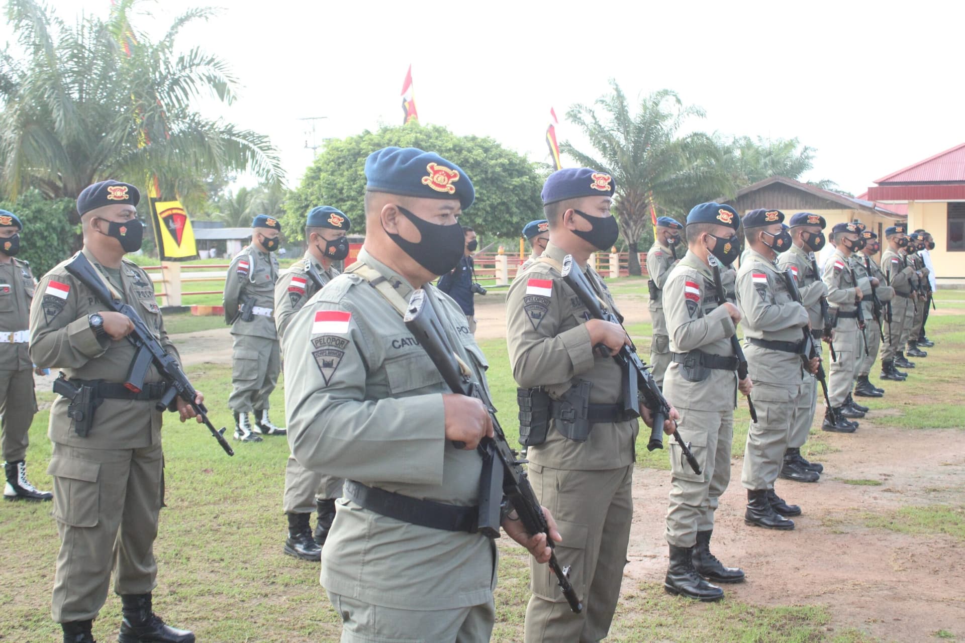 Apel pagi di Mako Brimob Polda Papua Batalyon D Pelopor
