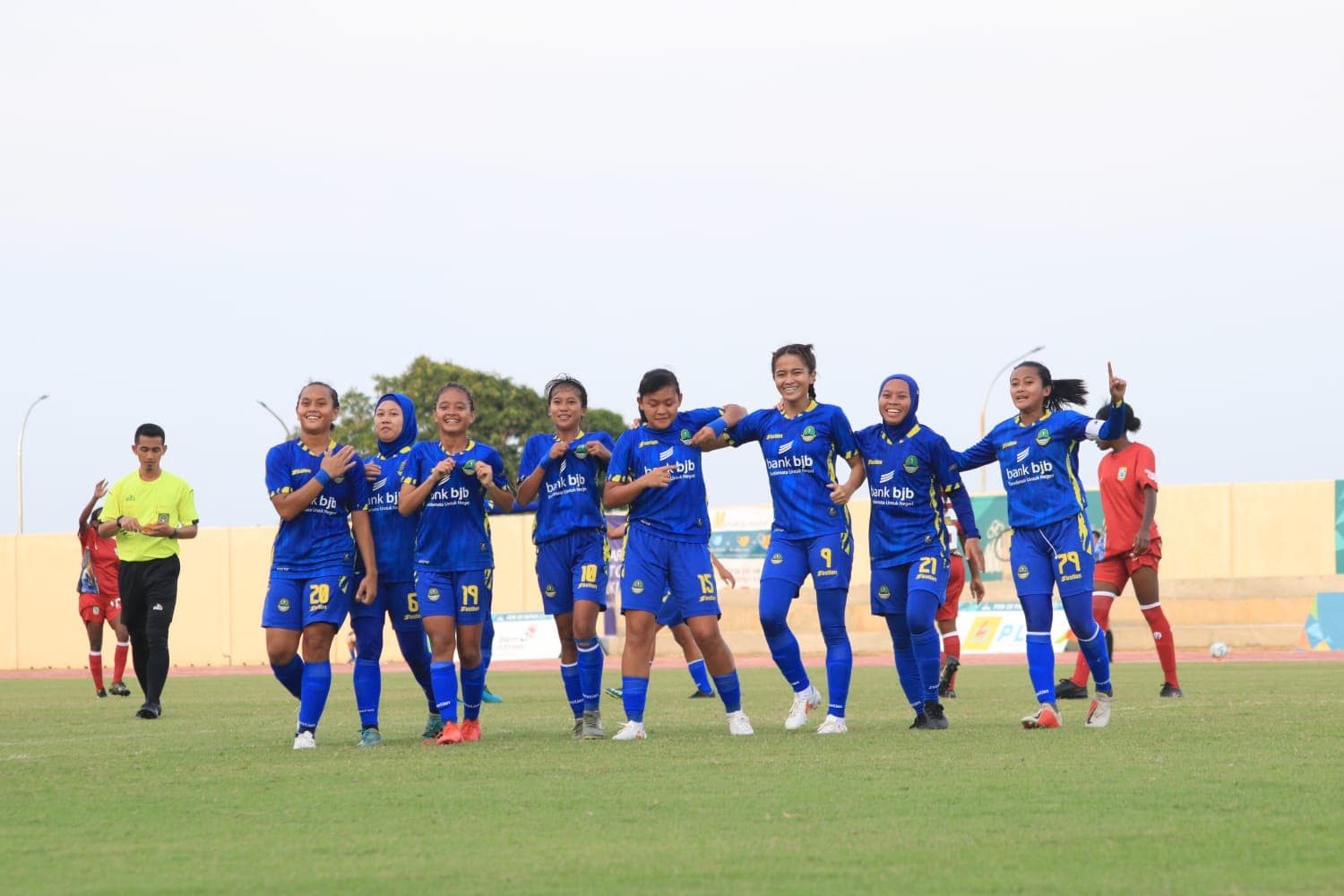 Ekspresi Anak-Anak Pasukan Biru Jabar merayakan gol. (Foto: John)