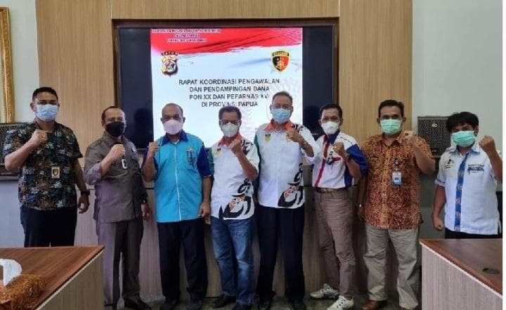 Polda Papua fasilitasi pertemuan terkait pendampingan dana PON XX dan Peparnas XVI di Jayapura
