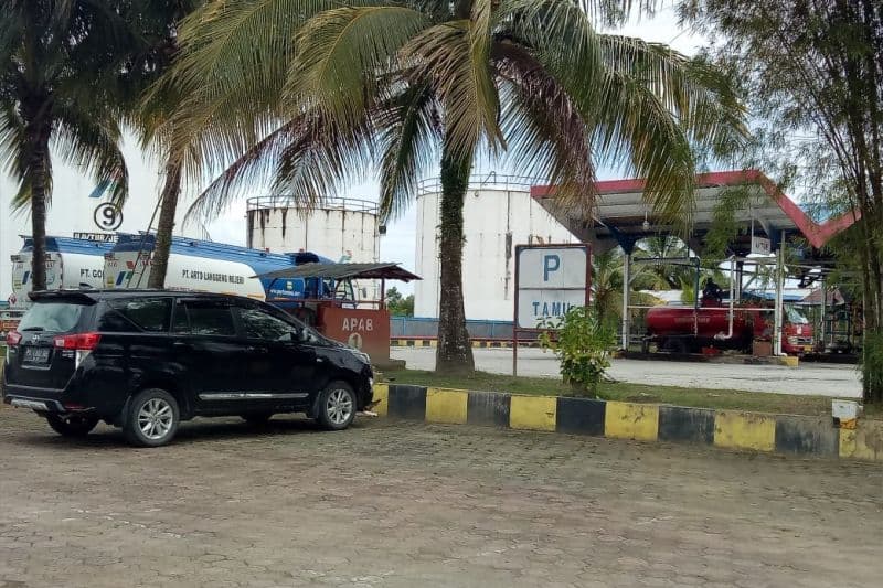 Depo Jober Pertamina di kawasan Pelabuhan Pomako, Distrik Mimika Timur, Kabupaten Mimika, Papua