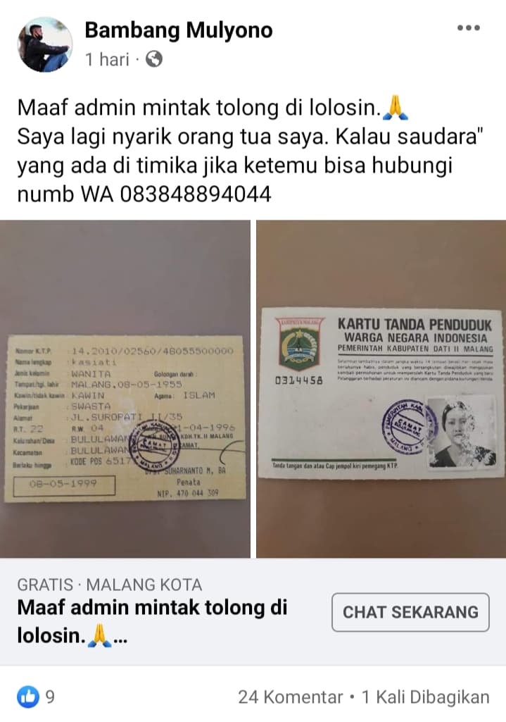 Postingan Bambang Mulyono