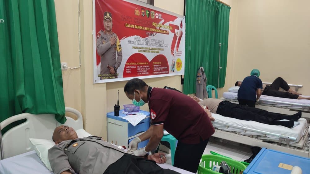 Ilustrasi berita MIMIKA: Jelang 77 Tahun Hari Bhayangkara, Polres Mimika Gelar Donor Darah