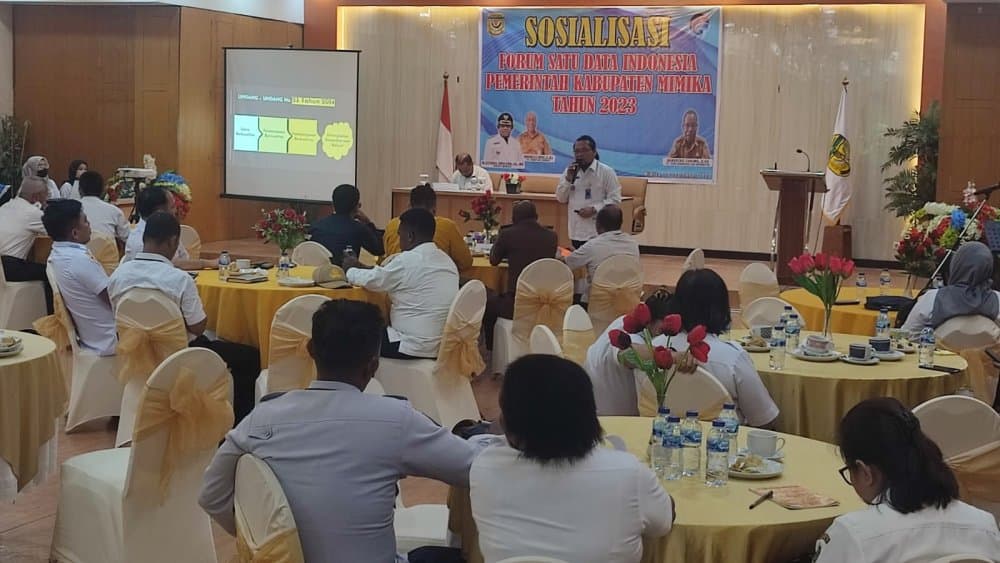 Ilustrasi berita MIMIKA: Diskominfo Gelar Sosialisasi Satu Data Indonesia, Asisten III : Dengan Data Akurat Pelaku Bisnis Dapat Mengetahui Potensi Mimika