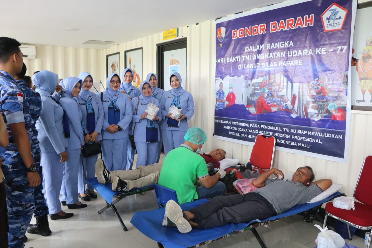 Ilustrasi berita Jayapura: Gelar Donor Darah, Lanud Silas Papare Sumbangkan 178 Kantong Darah ke PMI