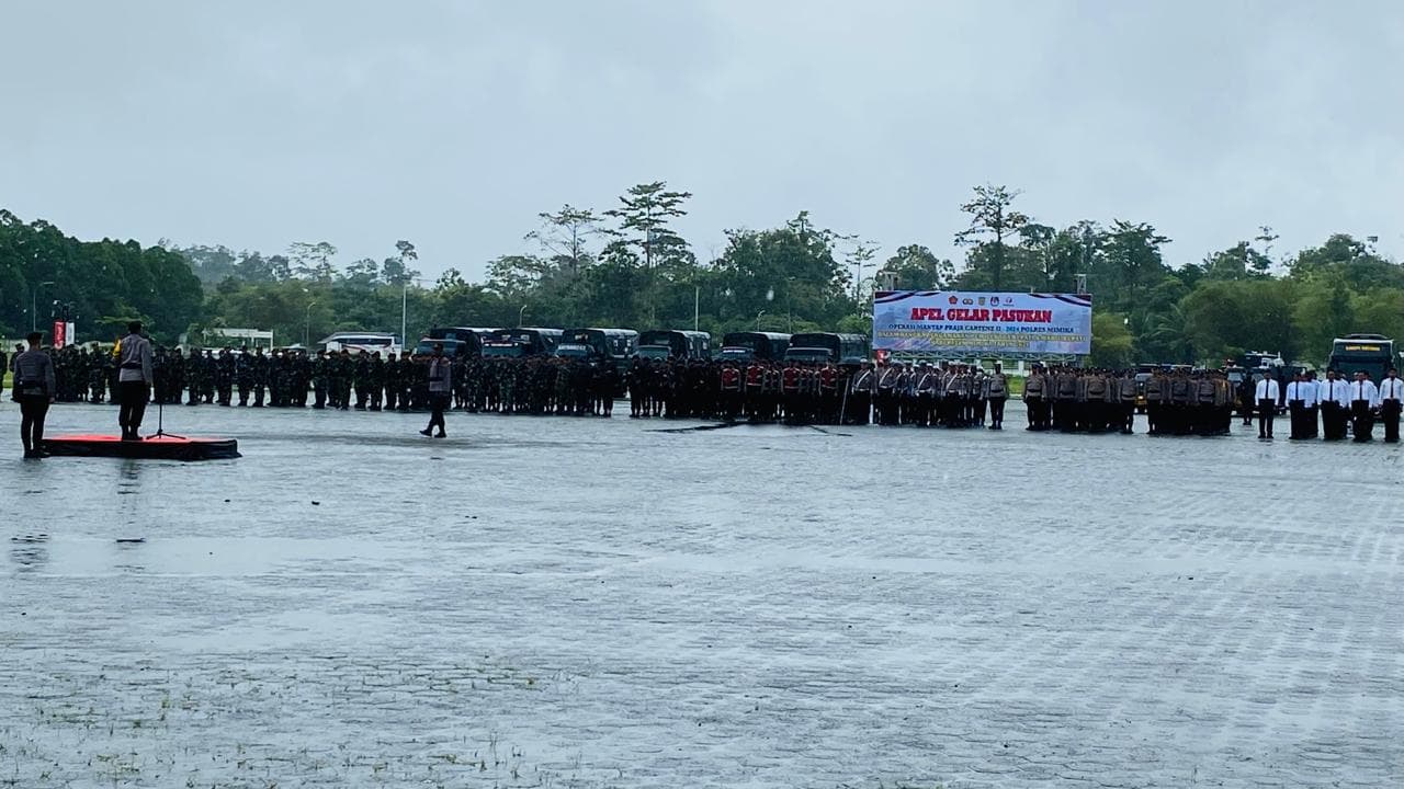 Ilustrasi berita MIMIKA: Jelang Pilkada Serentak 2024, Polres Mimika Apel Gelar Pasukan Operasi Mantap Praja Cartenz II 2024