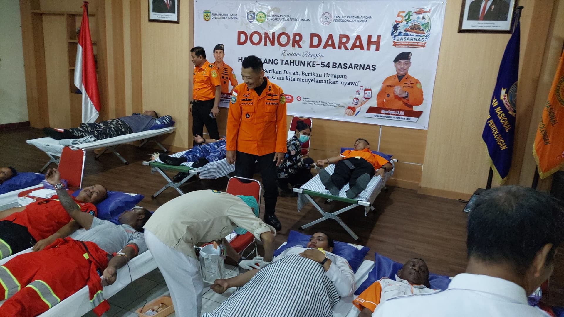 Ilustrasi berita MIMIKA: Sambut HUT Basarnas ke-54, Kantor SAR Timika Gelar Donor Darah