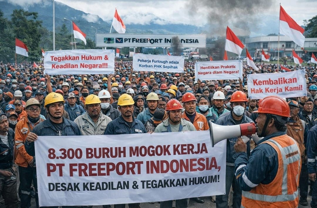Ilustrasi berita MIMIKA: Siang Ini, Buruh Korban Mogok di PT Freeport Indonesia Rencanakan Aksi Damai, Ini Lima Tuntutan Utama