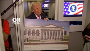 Ilustrasi berita INTERNASIONAL: Donald Trump Tampilkan Hasil Renovasi Ballroom Gedung Putih yang Modern dan Aman