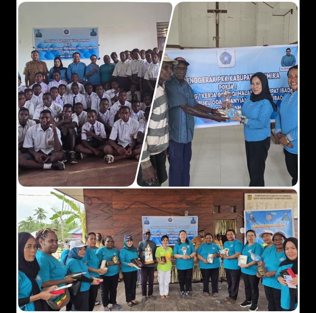 Ilustrasi berita MIMIKA: Cegah Kawin Usia Dini, Pokja I TP PKK Mimika Kunjungi SMPN 1 Amar dan Serahkan Bantuan Keagamaan di Dua Stasi