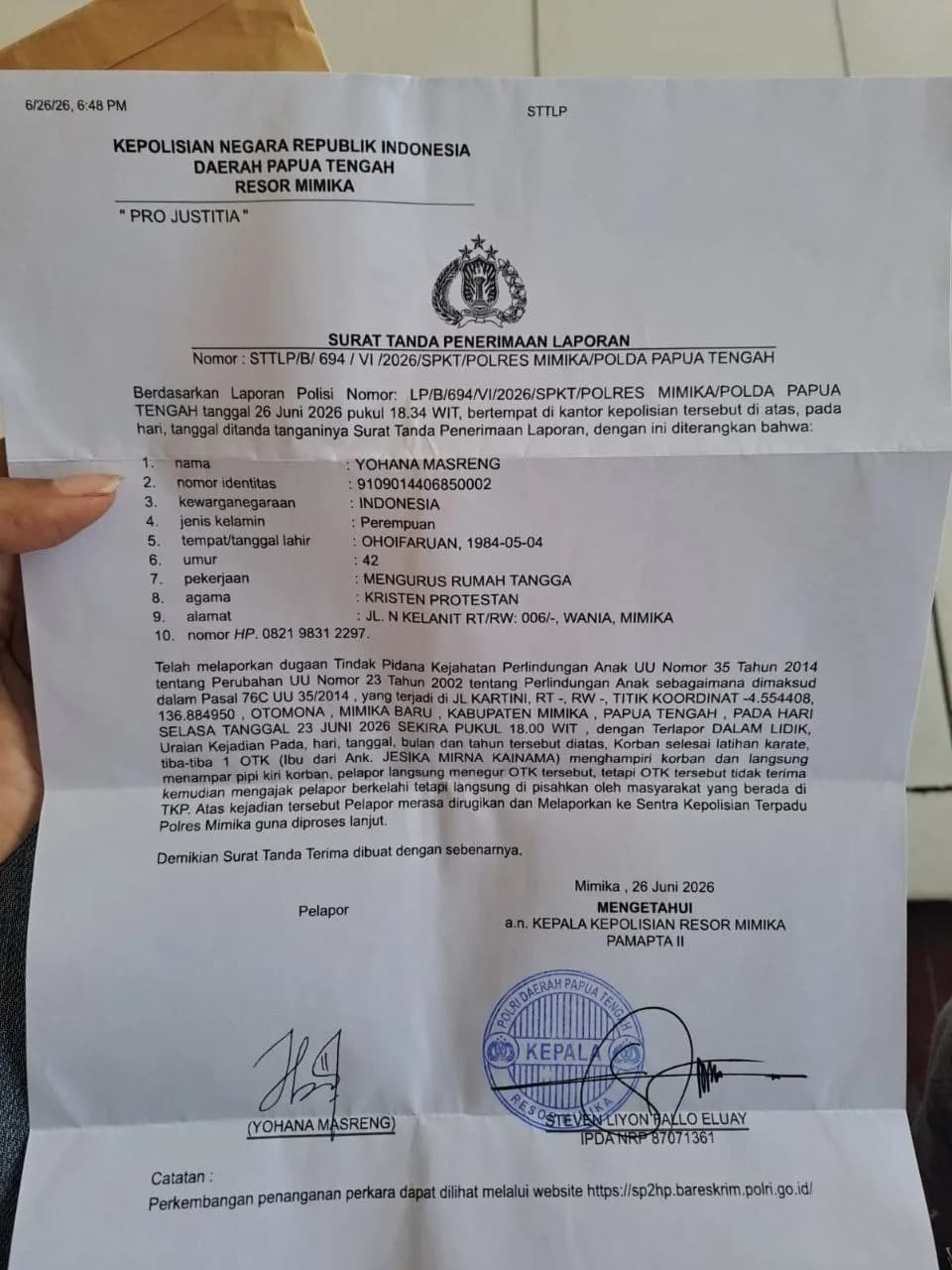 Ilustrasi berita Mimika: Orang Tua Pertanyakan Progres Laporan Dugaan Penganiayaan Siswi SD Negeri Inauga Sempan Barat