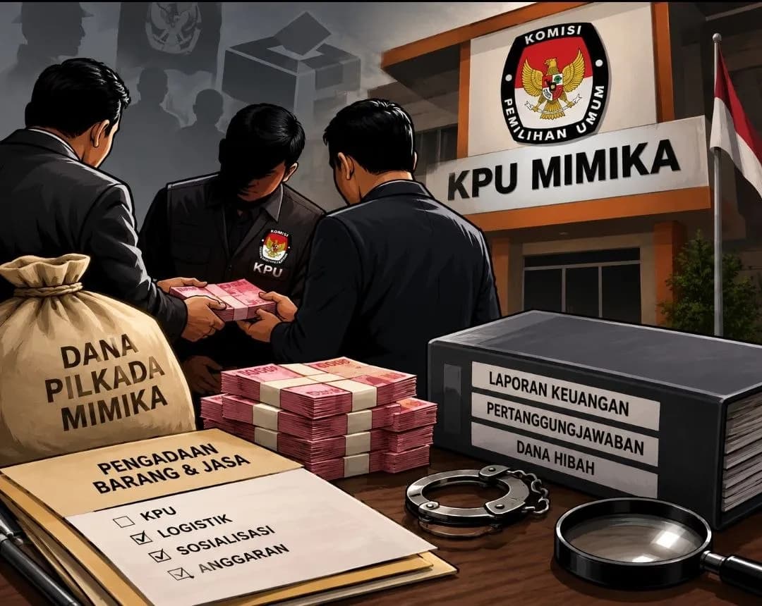 Ilustrasi berita Mimika: Dugaan Kerugian Capai Rp 54 Miliar, Tiga Pejabat KPU Mimika Dibidik Jadi Tersangka Korupsi?