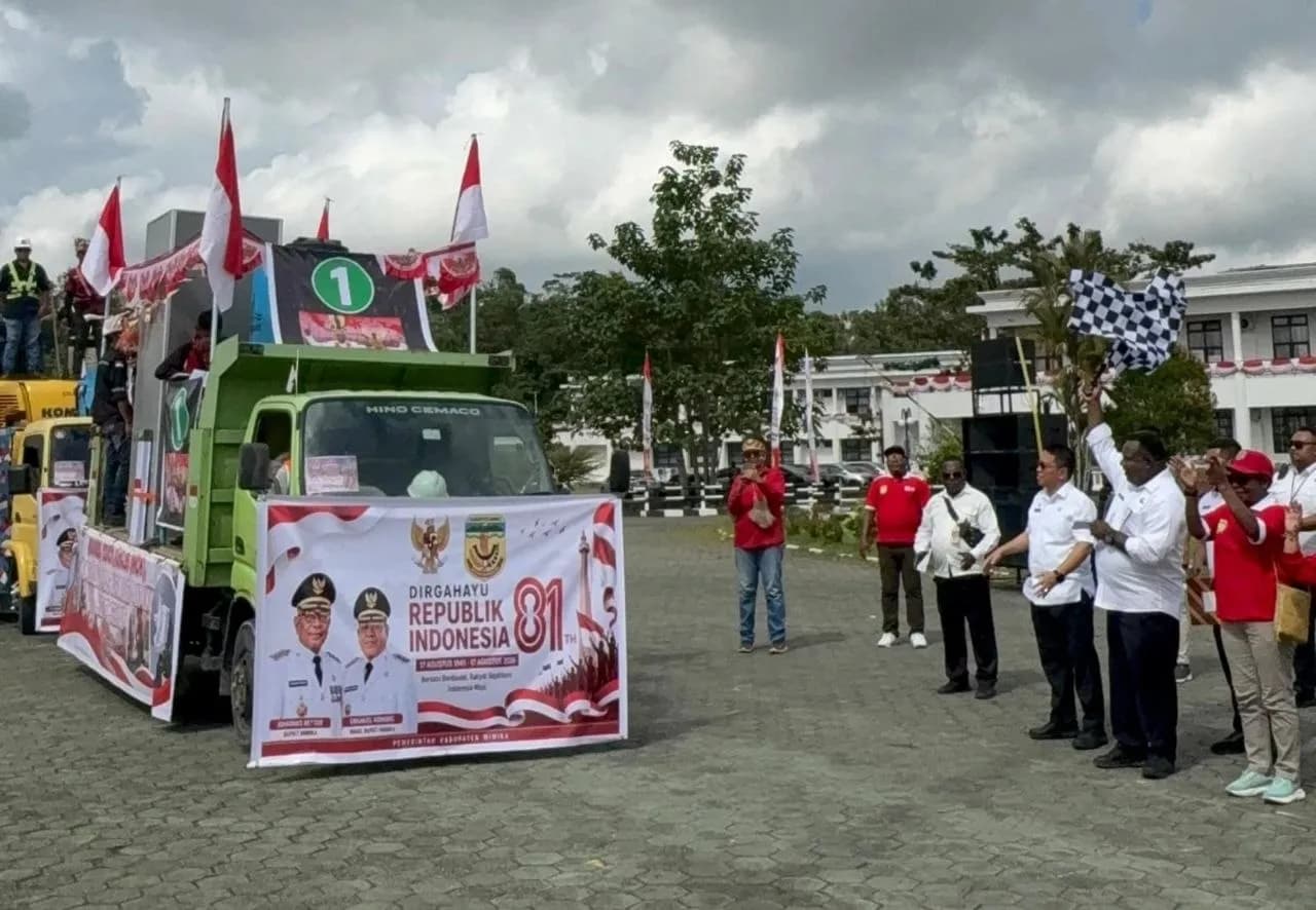 Ilustrasi berita Mimika: Semangat Persatuan Warnai Karnaval Budaya HUT RI ke-81, Kendaraan Hias 30 OPD dan Paguyuban Warnai Jalanan Timika