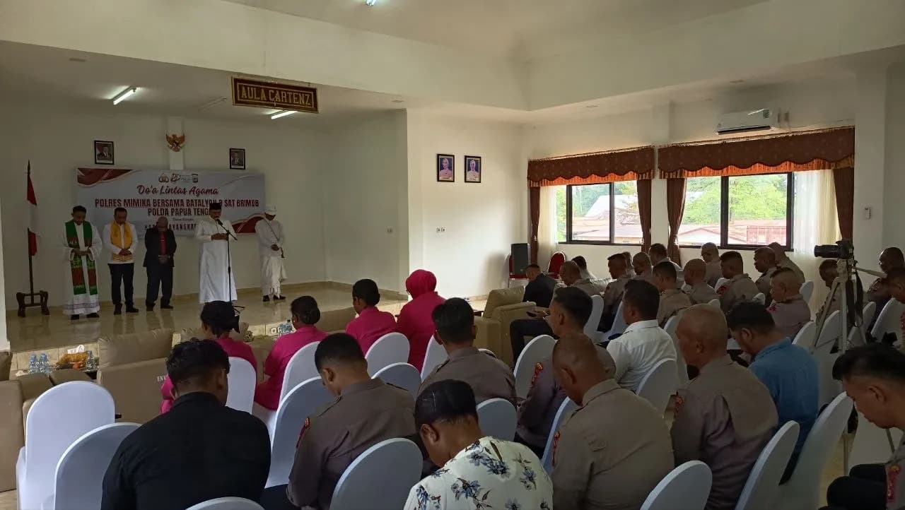 Ilustrasi berita Mimika: Jelang HUT Bhayangkara ke-80, Polres Mimika Gelar Doa Lintas Agama Perkuat Persatuan dan Jaga Kondusivitas Daerah