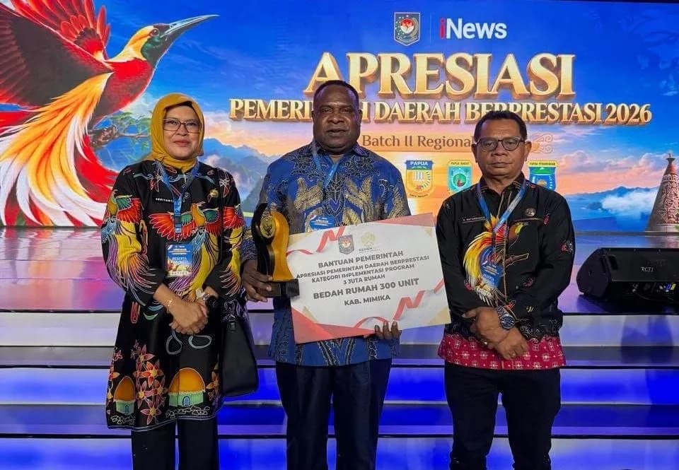 Ilustrasi berita Mimika: Mimika Raih Terbaik I Program 3 Juta Rumah se-Papua, Dapat Hadiah Bedah 300 Unit Rumah
