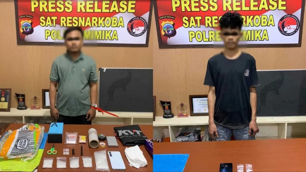 Ilustrasi berita Mimika: Polres Mimika Tangkap Dua Pemuda di Jalan Cenderawasih, Amankan Barang Bukti 132,9 Gram Sabu