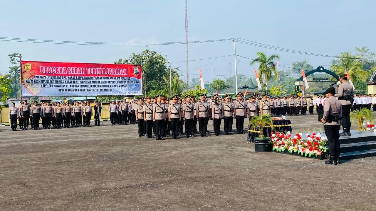 Ilustrasi berita Mimika: Mutasi Besar-besaran, Sejumlah Perwira Polres Mimika Diganti, Berikut Daftar Nama Pejabat yang Dirotasi