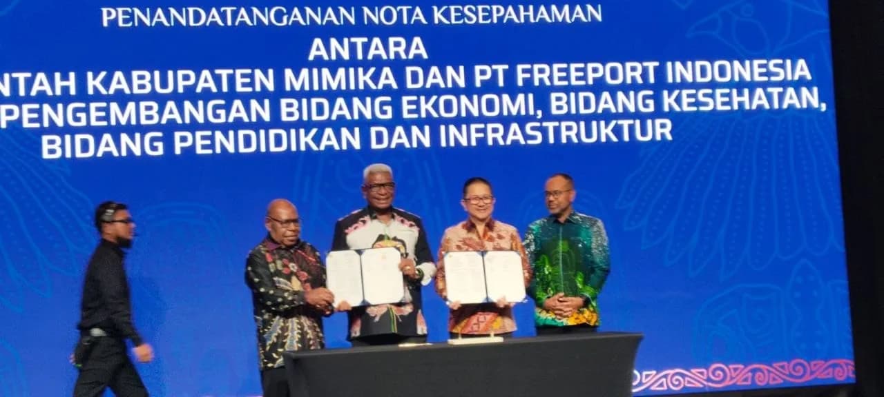 Ilustrasi berita YPMAK: Pemkab Mimika, Freeport, dan YPMAK Tandatangani MoU, Bupati JR : Karena Selama Ini Program Pembangunan Jalan Sendiri-sendiri