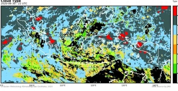 Citra satelit langit Mimika