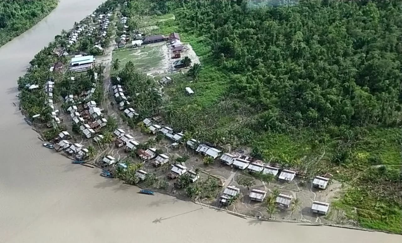 Banjir masih terlihat di Kampung Miyoko