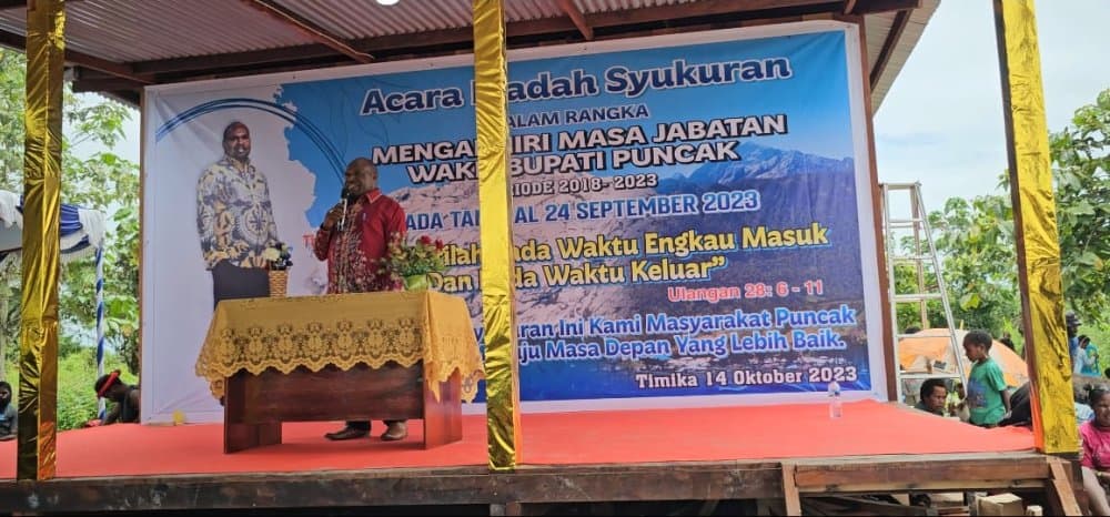 Ilustrasi berita MIMIKA: Akhiri Masa Jabatan, Wakil Bupati Puncak Pelinus Balinal Gelar Doa Bersama di Timika