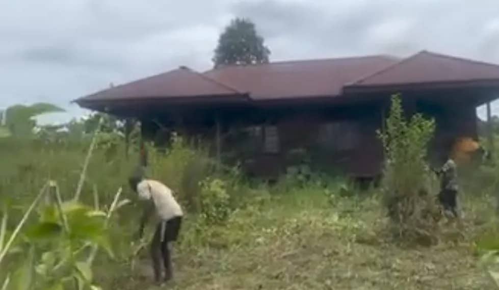 Nampak kondisi bangunan Pustu Kampung Wapu, Distrik Jita, Mimika yang lama tidak beroperasi karena gangguan keamanan.