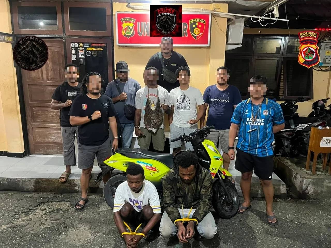 Pelaku curanmor yang diamankan polisi di Sentani