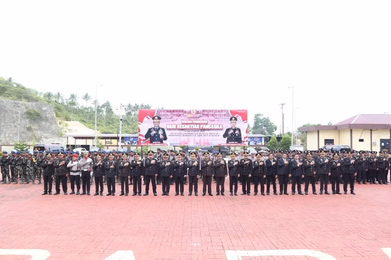 Polda Papua saat memperingati Hari Kesaktian Pancasila
