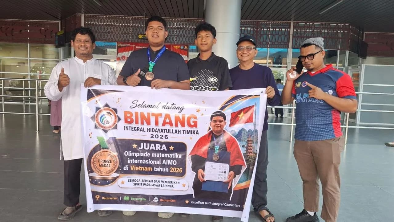 Ilustrasi berita Mimika: 4 Siswa Mimika Raih Medali Perunggu di Olimpiade Matematika Internasional di Vietnam, Satu Siswa dari SMP Integral Hidayatullah
