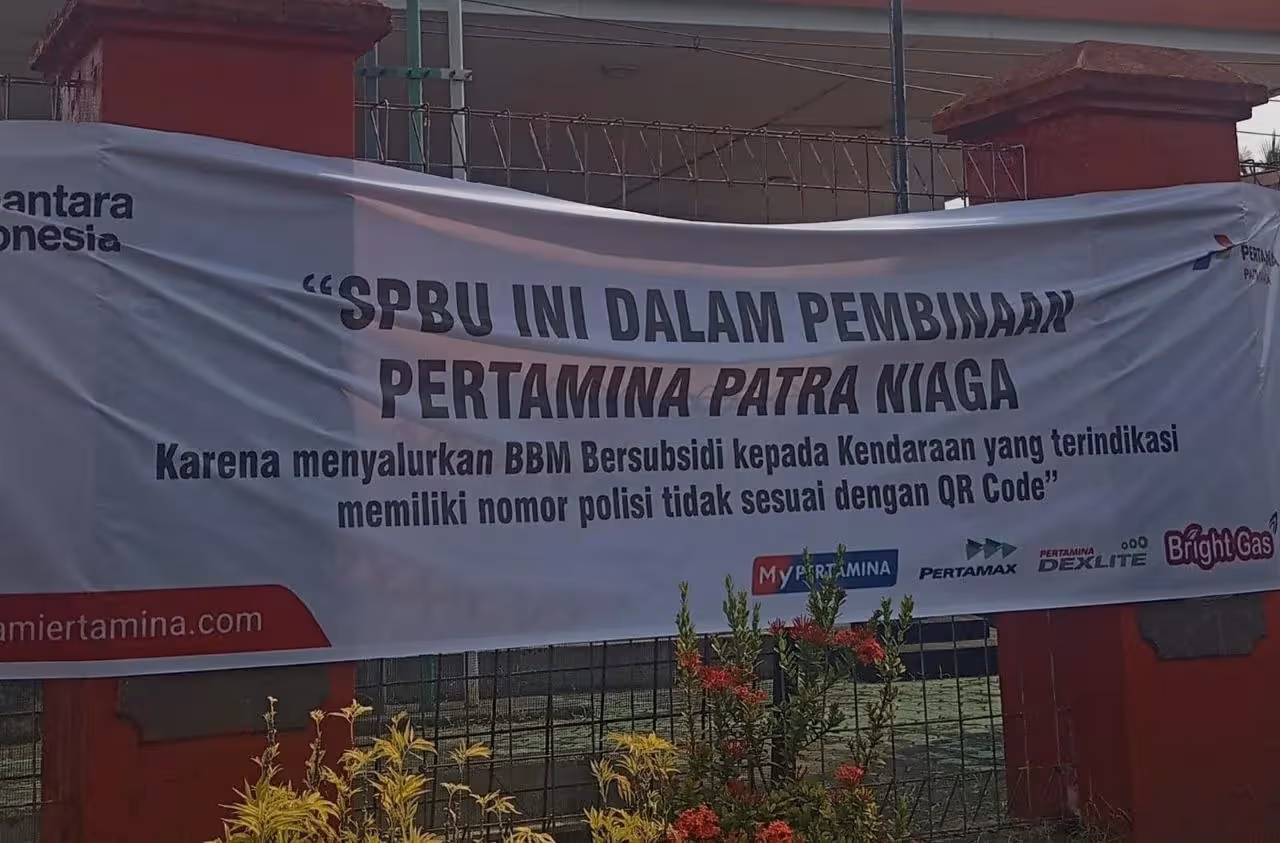 SPBU Entrop Jayapura yang Disanksi 7 Hari
