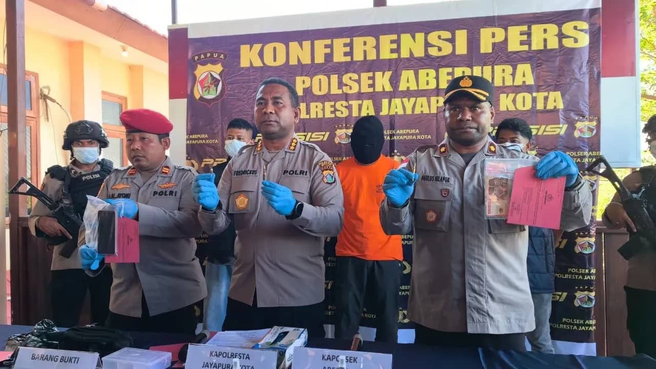 Tampak barang bukti amunisi setelah diamankan polisi