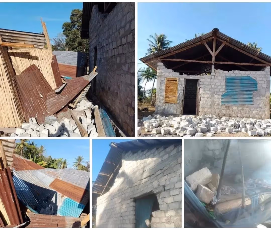 Foto kerusakan rumah akibat Gempa bumi magnitudo 6,1 mengguncang Sumba Barat Daya, Minggu (4/10/2026) pagi.