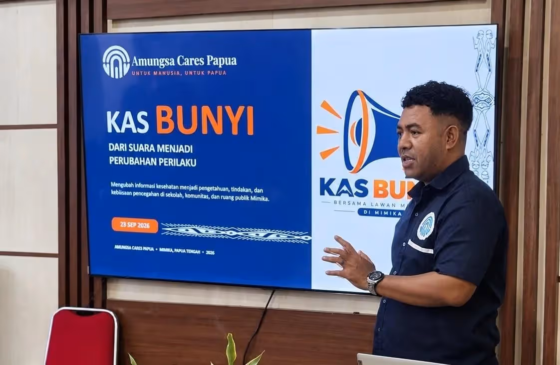 YACP mengajak media lokal di Mimika memperkuat edukasi dan kampanye pencegahan malaria melalui Program KAS BUNYI.