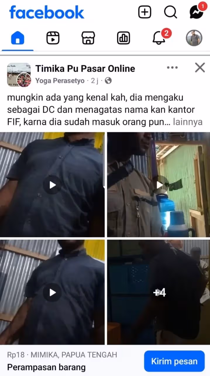 Sebuah unggahan di media sosial yang dibagikan oleh akun Facebook atas nama Yoga Perasetyo pada Sabtu (20/6)