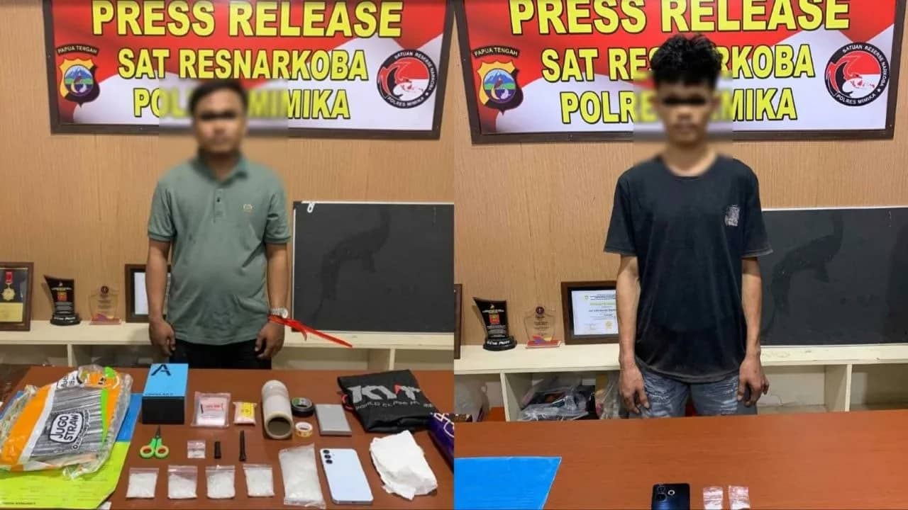 Ilustrasi berita Mimika: Polres Mimika Tangkap Dua Pemuda di Jalan Cenderawasih, Amankan Barang Bukti 132,9 Gram Sabu