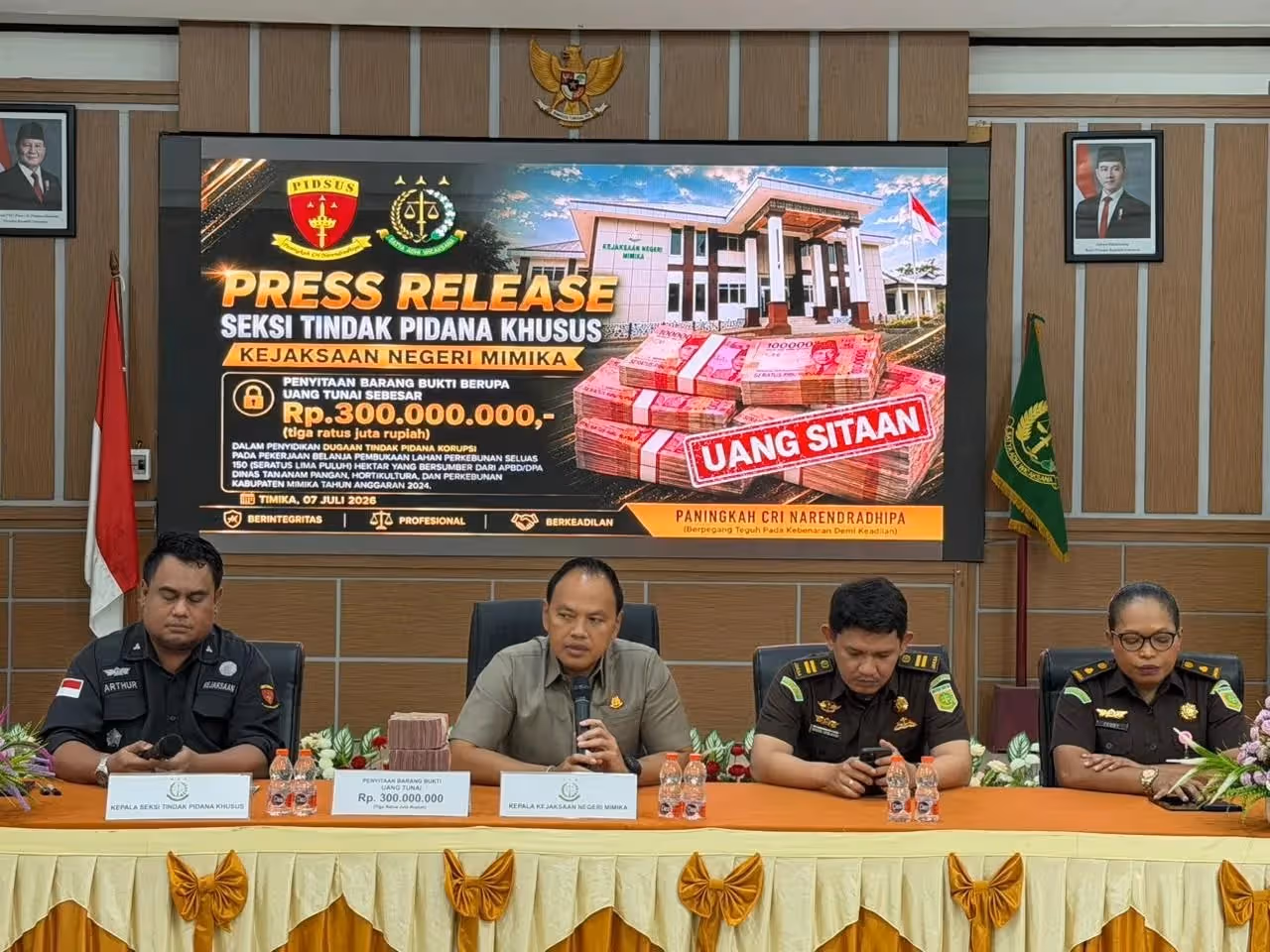 Siaran pers oleh Kejaksaan Negeri Mimika