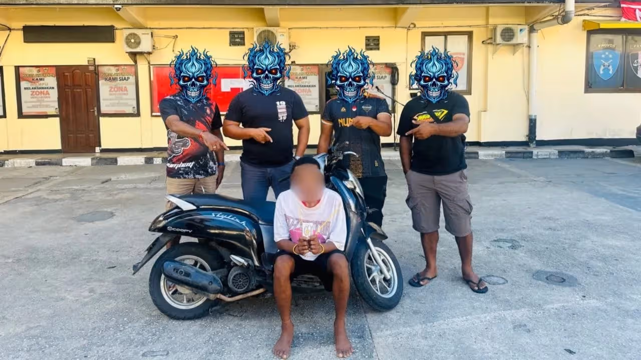 Pelaku dan barang bukti yang diamankan