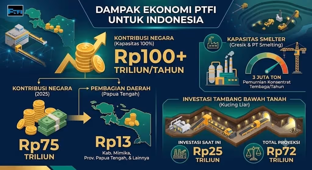 Dampak ekonomi PTFI untuk Indonesia